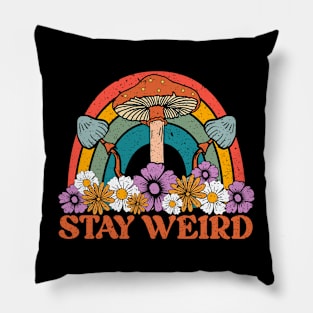 Stay Weird Mushroom Pillow