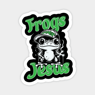 Frogs Over Jesus Magnet