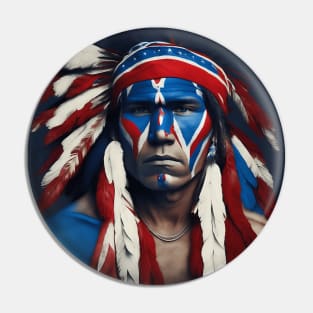 [AI Art] Robust Average Native American man Pin