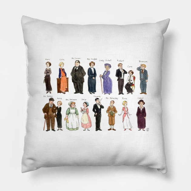 Downton A. Portraits Pillow by Roby-boh