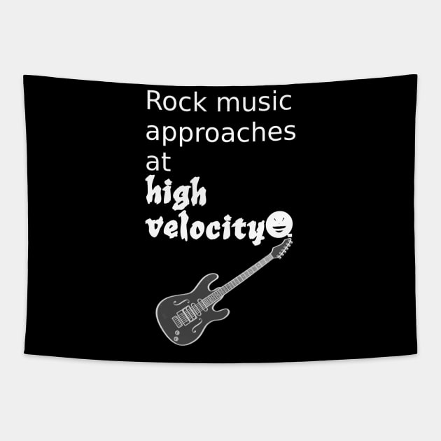 Rock Music Approaches At High Velocity Tapestry by Simonekis