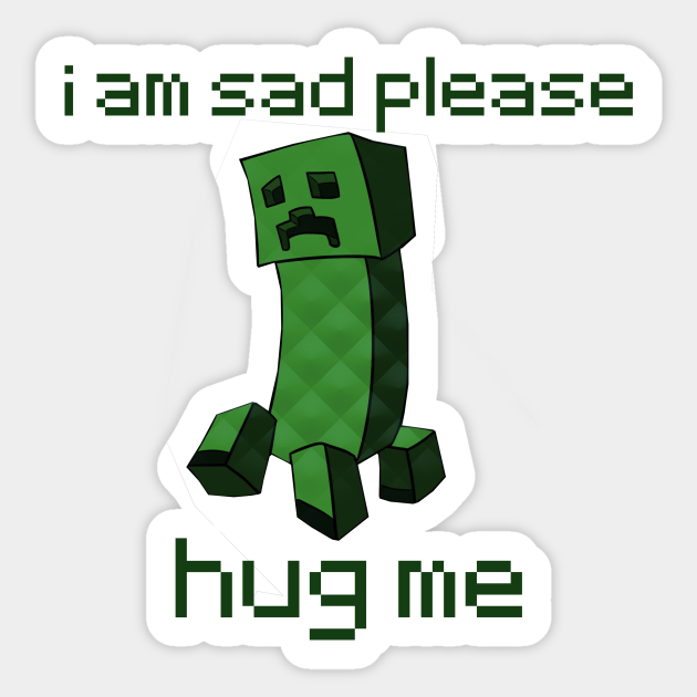 Minecraft Sad Creeper Sticker By Eggcelantarts | canoeracing.org.uk