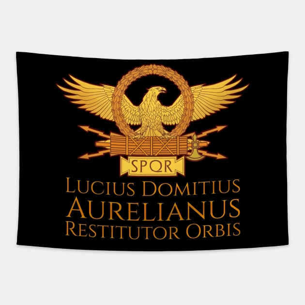 Ancient Roman Emperor Aurelian - Restitutor Orbis Tapestry by Styr Designs