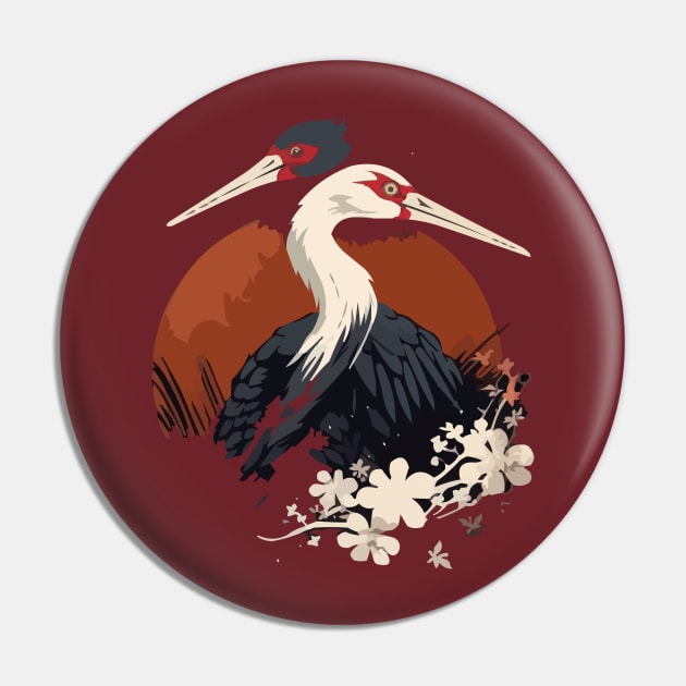 Japanese Crane Tsuru Pin by Pixy Official