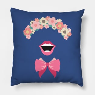 Pink Lady Floral Pillow