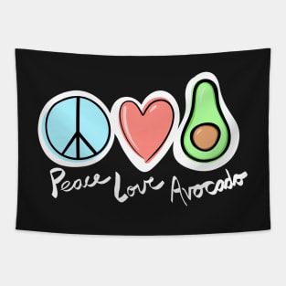 Peace Love Avocado Tapestry