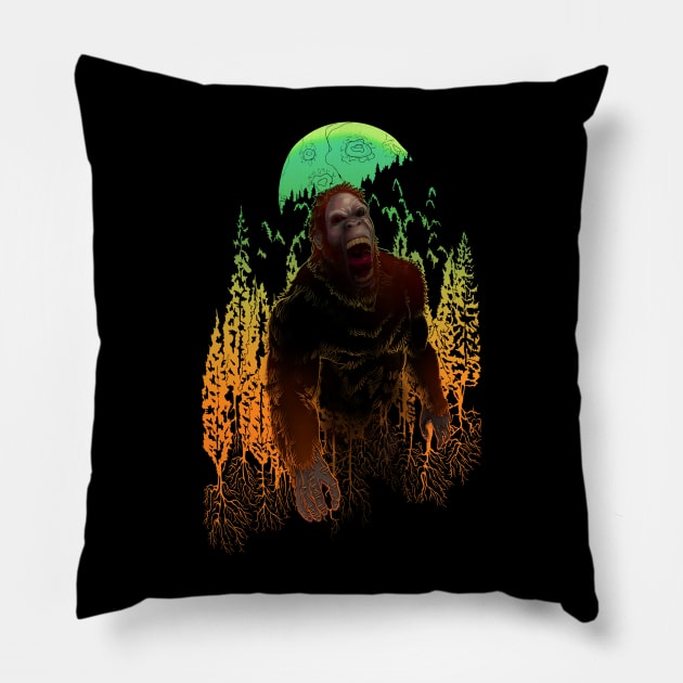 Sasquatch Berserker Pillow by AyotaIllustration