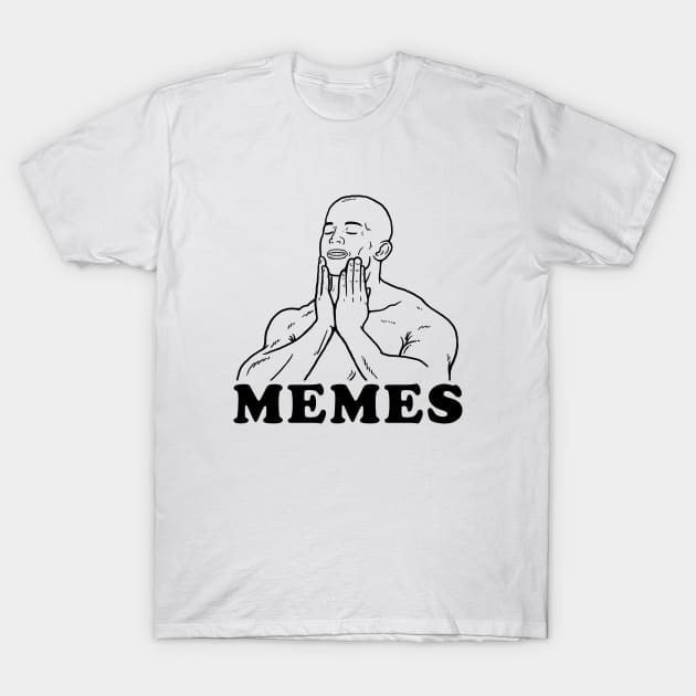 Funny meme face Men’s Tri-Blend Organic T-Shirt