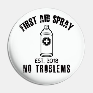 First Aid Spray Vintage Pin