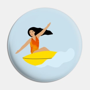 Surfing Girl 3 Pin