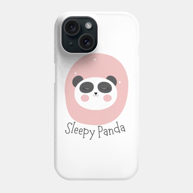 Sleeping Panda T-Shirt - Cute Women's Sleepy Panda T Shirt Phone Case by Sruthi