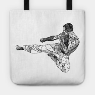 Side Kick Martial Arts Geometric Sketch Art Tote