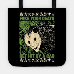 Fake Your Death Vintage Green Opossum Tote