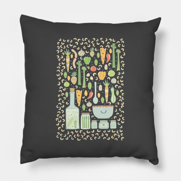 In the Kitchen Pillow by Jacqueline Hurd
