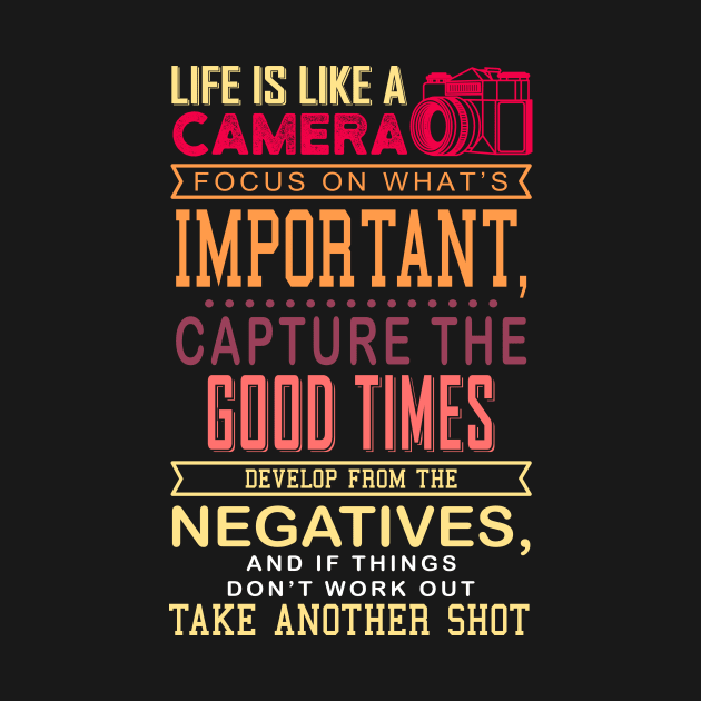 Life Is Like A Camera Gift by Delightful Designs