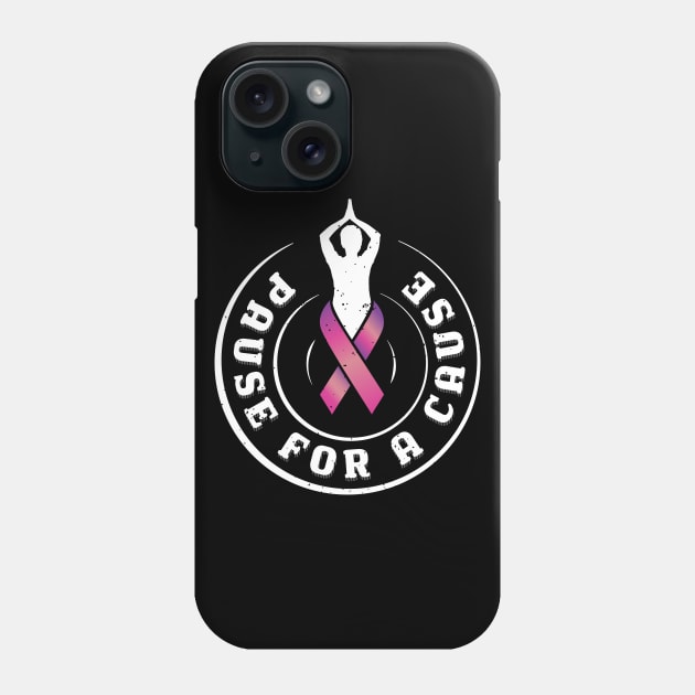 Pause for a Cause Zen Breast Cancer Awareness paws Phone Case by holger.brandt