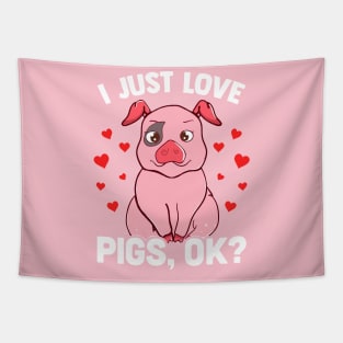 i just love pig, ok Tapestry