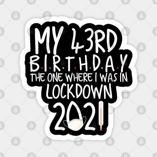 43rd birthday Magnet by Design stars 5