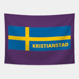 Kristianstad City in Swedish Flag Tapestry