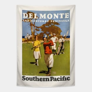 Del Monte and Monterey Peninsula Vintage Poster 1927 Tapestry