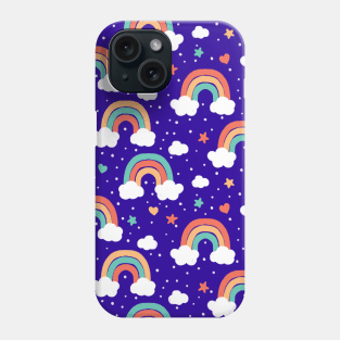 Blue Rainbows and Stars Phone Case