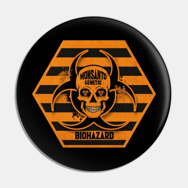 Genetic Biohazard Vintage Sign Pin by CTShirts