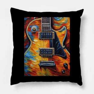 Les Paul Style Guitar - Van Gogh Style Pillow