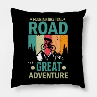 Mountain bike trail Pillow