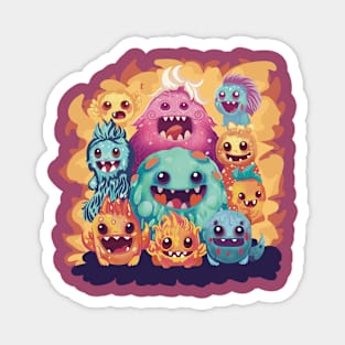 Cute monsters family Magnet