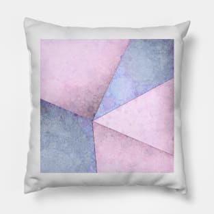 Pink and Blue Squares Pillow