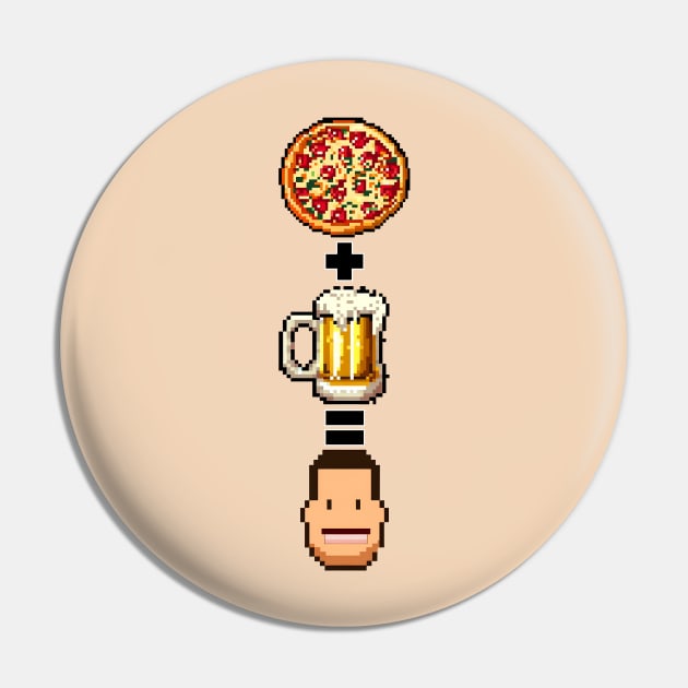 Pizza + Beer = Happy Dad Pin by VDUBYA