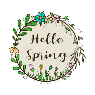 Hello spring - flowers and leaves T-Shirt