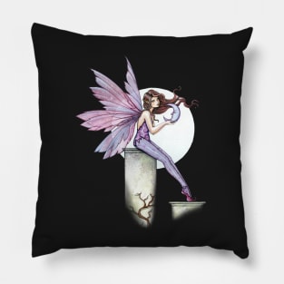 Whispering Moon Fairy Art by Molly Harrison Pillow