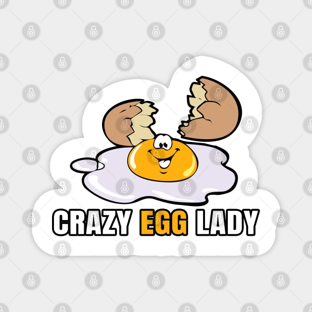 Crazy Egg Lady Magnet by LunaMay