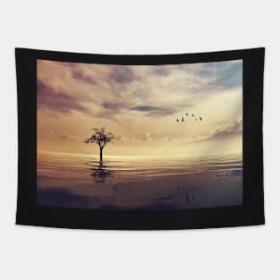 TREE IN THE SEA DESIGN Tapestry