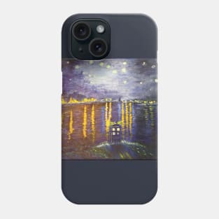 Starry Tardis on the Rhone Phone Case