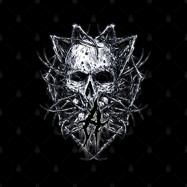 SKULL ARTWORK WITH "A" by AYYARAMETALLOGO