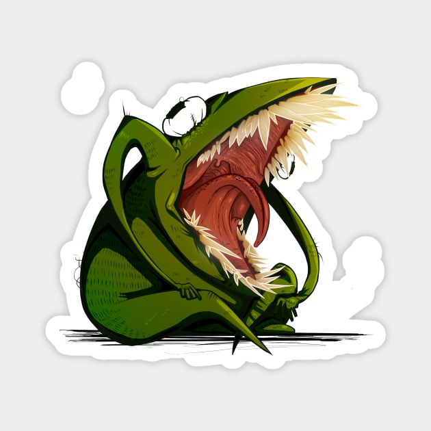 Frog Reeeeeee Magnet by DeemeeArt