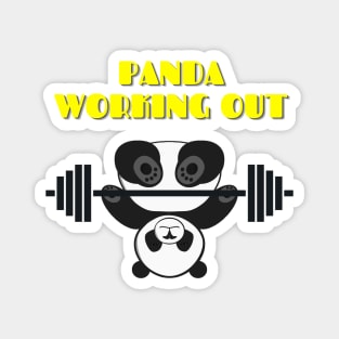 PANDA WORKING OUT Magnet