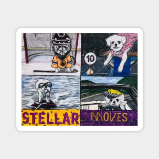 Stellar Puppy Power Moves Magnet