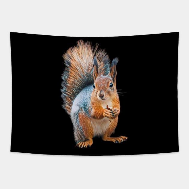 Squirrel - Woodland Themed Kids Room, Funny Gifts For Forester, Cute Animals Tapestry by Shirtsmania