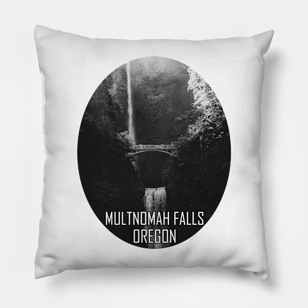 Multnomah Falls, Oregon Pillow by stermitkermit