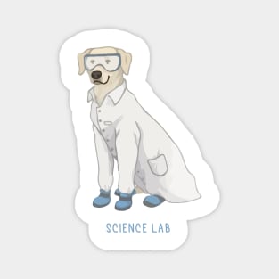 Science lab, lab dog, science dog Magnet