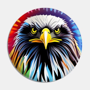 Bald Eagle Rainbow Design Pin