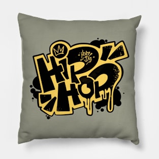 Street Hiphop Design with Graffiti Style Pillow