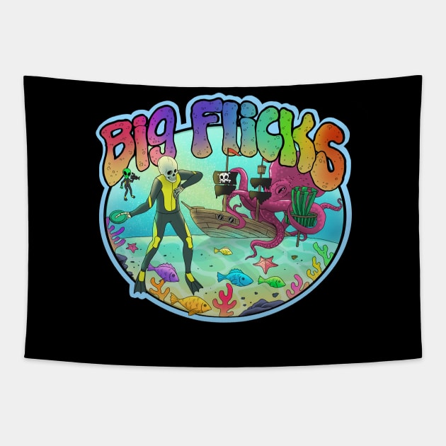 Disc Golf underwater world!!! Tapestry by Big Flicks