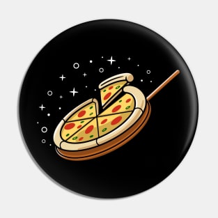 Pizza in wooden pan with sparkling stars Pin