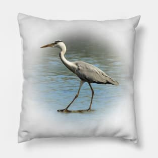 Grey heron Pillow