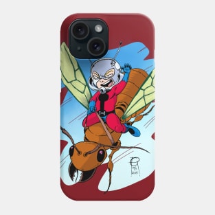 Chibi Ant-Man Riding a Flying Ant Phone Case