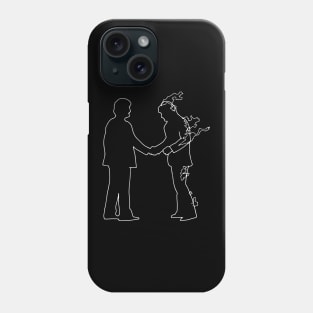 Pink Floyd Wish You Were Here Minimalistic White on Black Phone Case